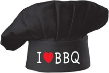Funny Chef Hat -I Love BBQ-Gifts for Fathers Mothers Day Party Adjustable Kitche