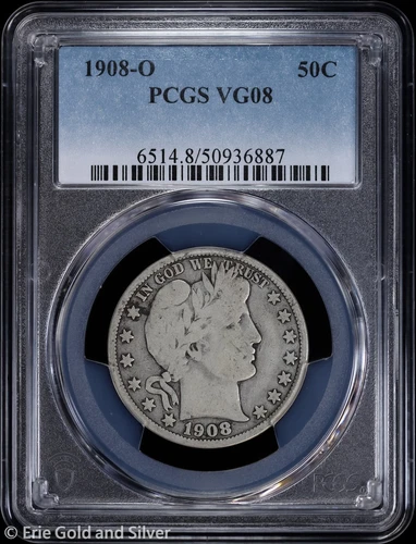1908-O 50C Barber Half Dollar PCGS VG 08