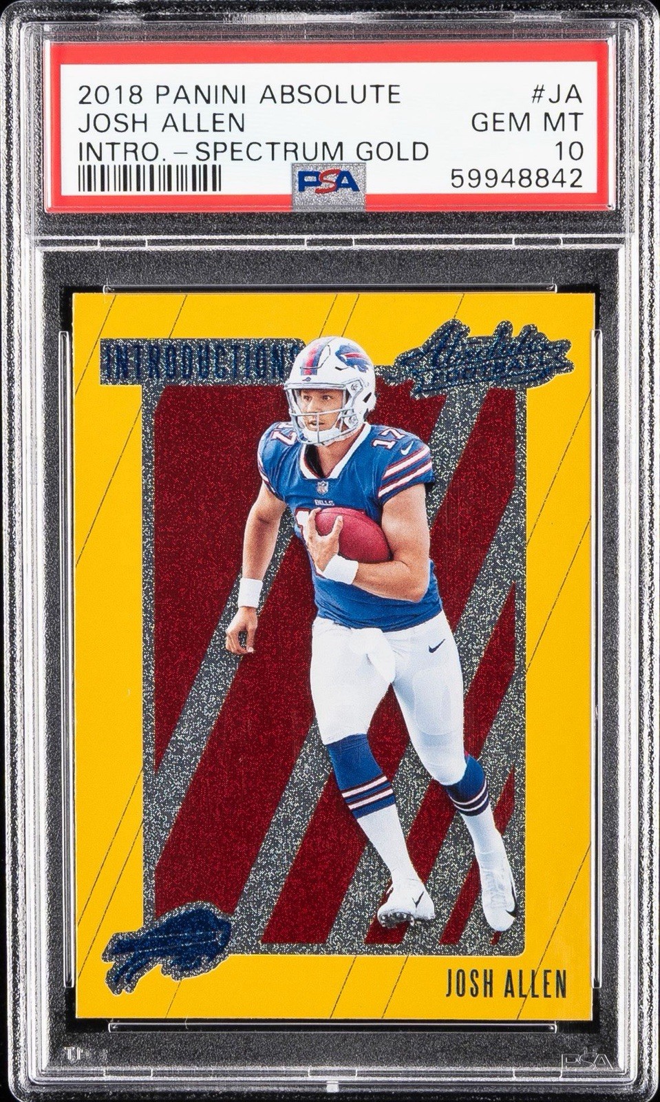 Josh Allen Panini Absolute Introductions #INJA Spectrum Gold