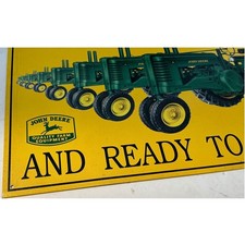 John Deere Vintage Style Metal Tin Sign A Series Tractors Farm Decor Yellow