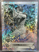 2022 Topps Chrome Veteran Autographs Patrick Wisdom Black & White Mini Diamond 
