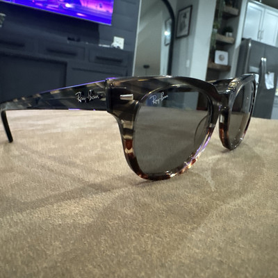 Ray Ban [RB2168-1254/Y5_50] UNISEX RAY-BAN METEOR STRIPED SUNGLASSES #i8 