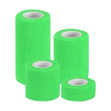 1"/2"/3"/4" 4 Pcs 5 Yard Self Adhesive Bandage Wrap Self Tape Bright Green