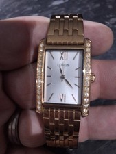 Lorus Quartz Vintage Gold Tone Watch With Diamanté
