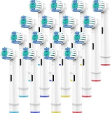 16 Replacement Toothbrush Soft Heads Refills Compatible W/ Braun Oral B Electric