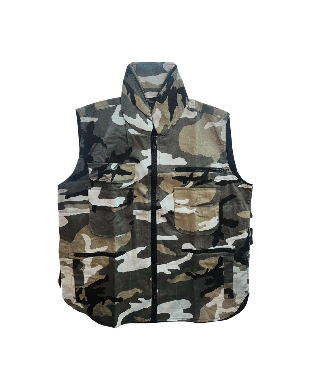 Fox Outdoor Vest Men's Small Gray Camouflage Cotton Utility Hunting Full-Zip