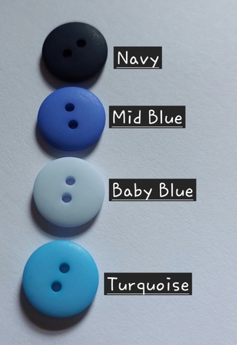 15mm Matte Smartie Buttons. 10 Pack. Choice of Colours - Picture 3 of 28