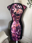 TED BAKER size 1 UK 8 Jasmaii Geometric Print Panel Dress Pink Black