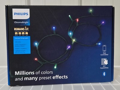 Philips ChromaBright Concave Color Changing 200 LED String Lights w/ App Control