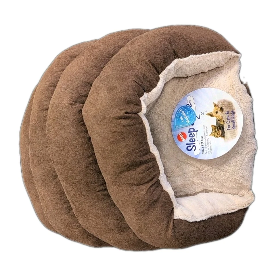 Cama para mascotas Sleep Zone Ethical Pets Cuddle Cave diseñada para gatos y perros pequeños NUEVO Foto 2 de 4