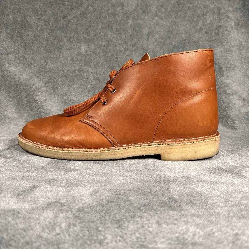 Clarks Originals Botas Desierto Para Hombre 12M Cuero Tostado Ocre Chukka Crepe Suela de Goma Foto 3 de 4