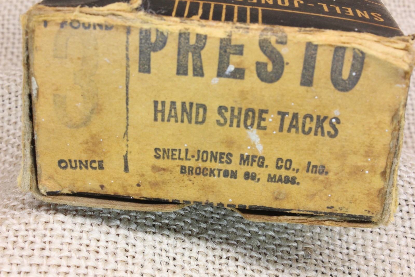 5/8” Old Square Nails 50 Vintage 1/8” Round Head Brads Hand Shoe Tacks Rustic