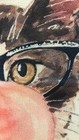 Pair Ginger & Tuxedo Cat Throw Pillow Covers Wearing Scarf & Glasses Bubble Gum — photo 8