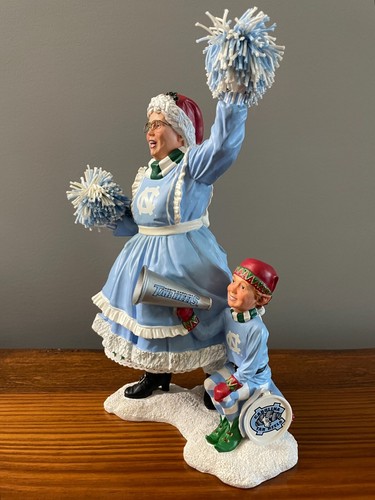 Danbury Mint North Carolina Teer Heels NCAA Weihnachten Santa Mrs Claus Maskottchen - Bild 13 von 24