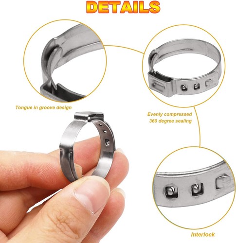 Efficient 420pcs Single Ear Hose Clamp Kit - Ideal for Securing Hoses and Pipes - Picture 6 of 9