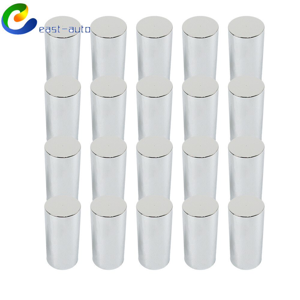 20 Chrome ABS Plastic Lug Nut Covers for Semi Truck 33mm 4-1/4