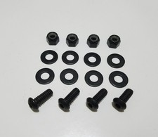 4 Black Stainless Steel 14-20 Bolts License Plate Frame Bolts Fastener Screws
