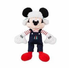Disney Parks Mickey Mouse Holiday Christmas Plush   Mini Bean Bag   9'' New NWT