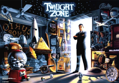 Bally Twilight Zone Pinball Machine Translite