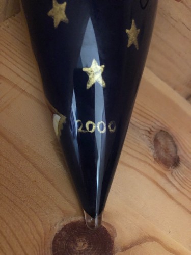 VTG Li Bien Pier One Christmas Ornament Inside Hand Painted 2000 Angel Teardrop - Picture 5 of 8