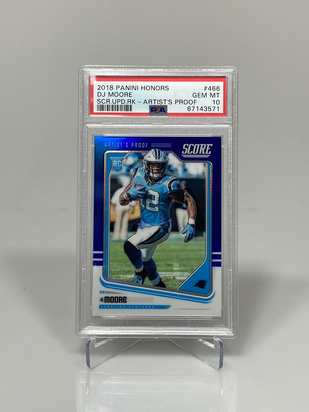 DJ Moore Panini Honors Score Update Rookies #466 Artists Proof