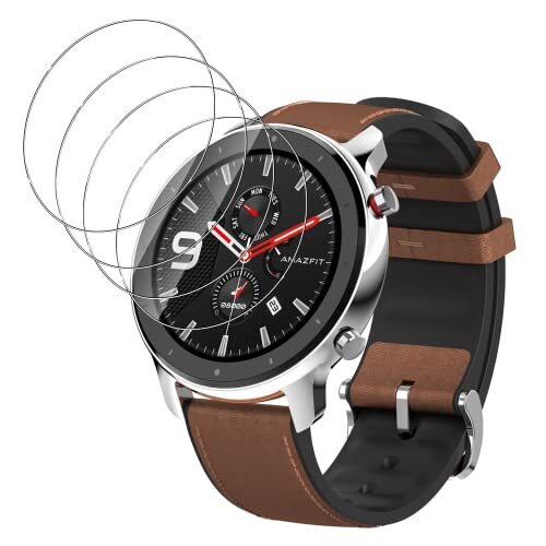 FWang Vetro temperato compatibile con Amazfit GTR 47mm, [4 pezzi], (f2C)