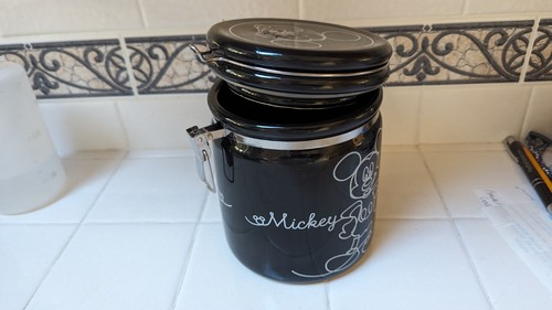 Mickey Mouse Air Tight Jar 6 Inches x 4 1/2 Inches