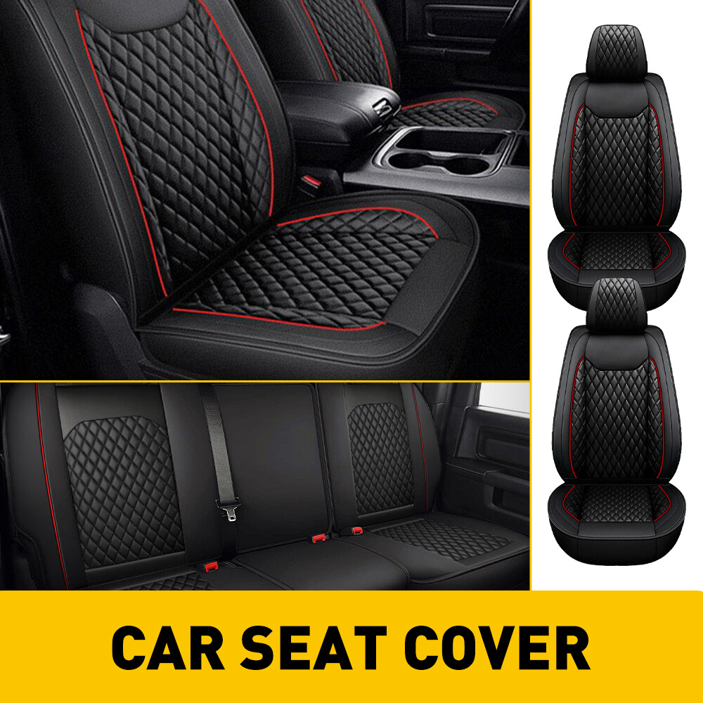 Luxury Leather Car Seat Covers Front Rear For Dodge Ram 1500 2500 3500-image