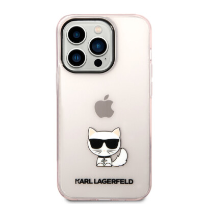 Karl Lagerfeld iPhone 14 Pro Hülle Case Cover Choupette Body Rosa Pink