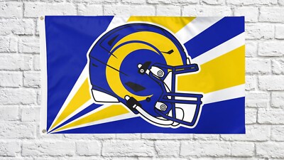 Los Angeles Rams Football 3x5 ft Helmet Flag - Ideal NFL Football Gift Banner