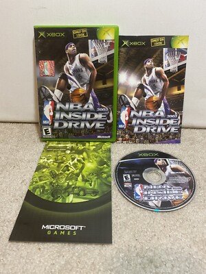 RARE Authentic Microsoft Xbox Exclusive NBA Inside Drive 2002 Complete CIB Works