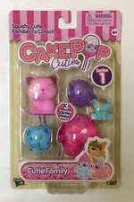 NIB Basic Fun! Cake Pop Cuties Cutie Family Squishy Series 1 Kitty Cat Pink Toy