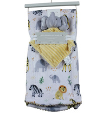 Little Snuggables Elephant Security Blanket Set Baby Safari SL Home Fashions NWT