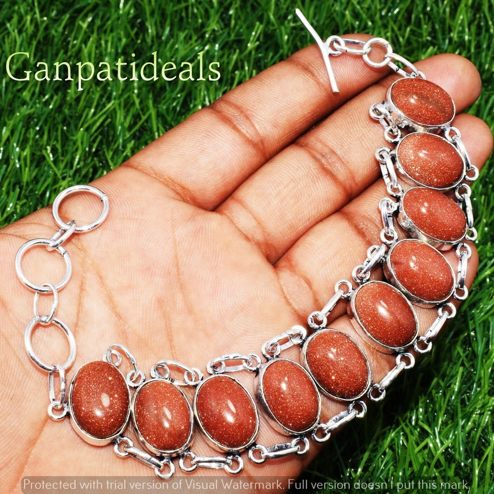 Brazalete de 10 piedras solares lote al por mayor de 1 pieza joyas enchapadas en plata de ley 925 Foto 2 de 3