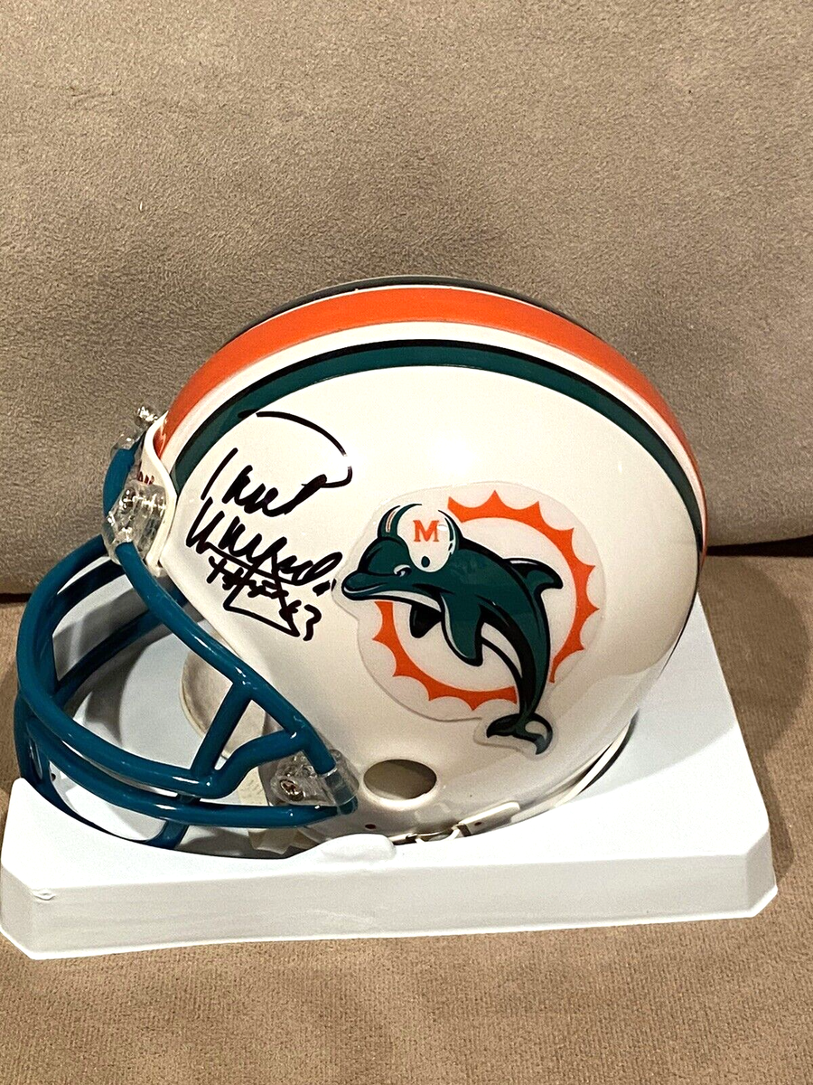 Paul Warfield signed Miami Dolphins HOF 1983 NFL Mini Helmet COA