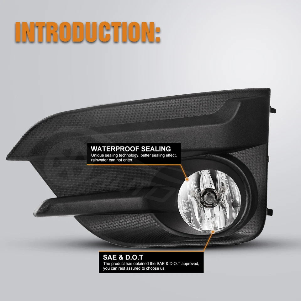 Fits 2017-2019 Subaru Impreza Fog Light Clear Lens Pair Lamp Wiring Kit & Switch Foto 3 de 4