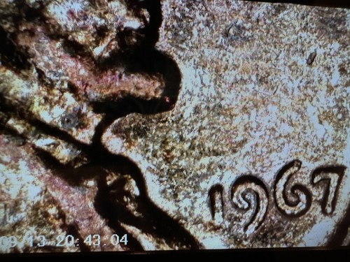 1967 Lincoln Penny No Mint Mark *VERY RARE* "WE TRUST" On Rim, "L" In Edge - Picture 19 of 20