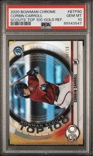 2020 Bowman Scouts Top 100 Chrome Gold  Refractor 50/50 Corbin Carroll PSA 10
