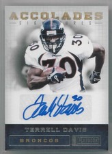 2011 Panini Playbook Terrell Davis Accolades Signatures Auto #'ed 22/30