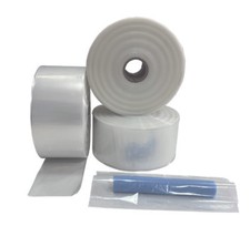 PE-Schlauchfolie 150mm x 1000 Meter, 50&micro; Stark, Artikel 2300145, transparent