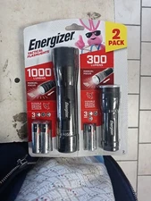 Energizer Tactical Flashlight Metal Light Combo Pack 1000 & 300 Lumen Aluminum