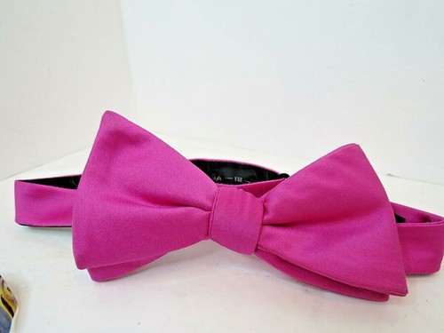 Boys Easter Solid Color Satin Pink Bow Tie & Minions Bow Tie. Adjustable.  - Picture 2 of 4