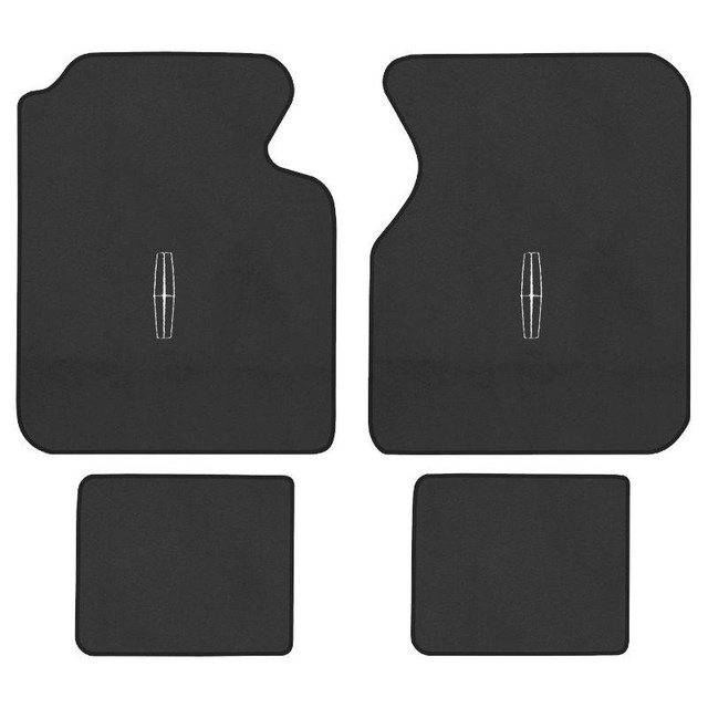 Lincoln Custom Logo Cutpile Carpet Floor Mats Choose Mat Color And