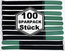 100 x Cable Hook and Loop Hook and Loop Tape 300 x 20mm Dark Green Hook and Loop Cable Ties Hook and Loop Tapes