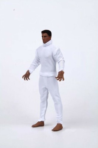 1/12 Medias Blancas Body Pantalones Ropa Ajuste 6" Hombre Figura de Acción Cuerpo - Imagen 4 de 6
