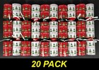 20 x Christmas Crackers Bon Bons 23cm Red & White with Snap, Toy & Hat