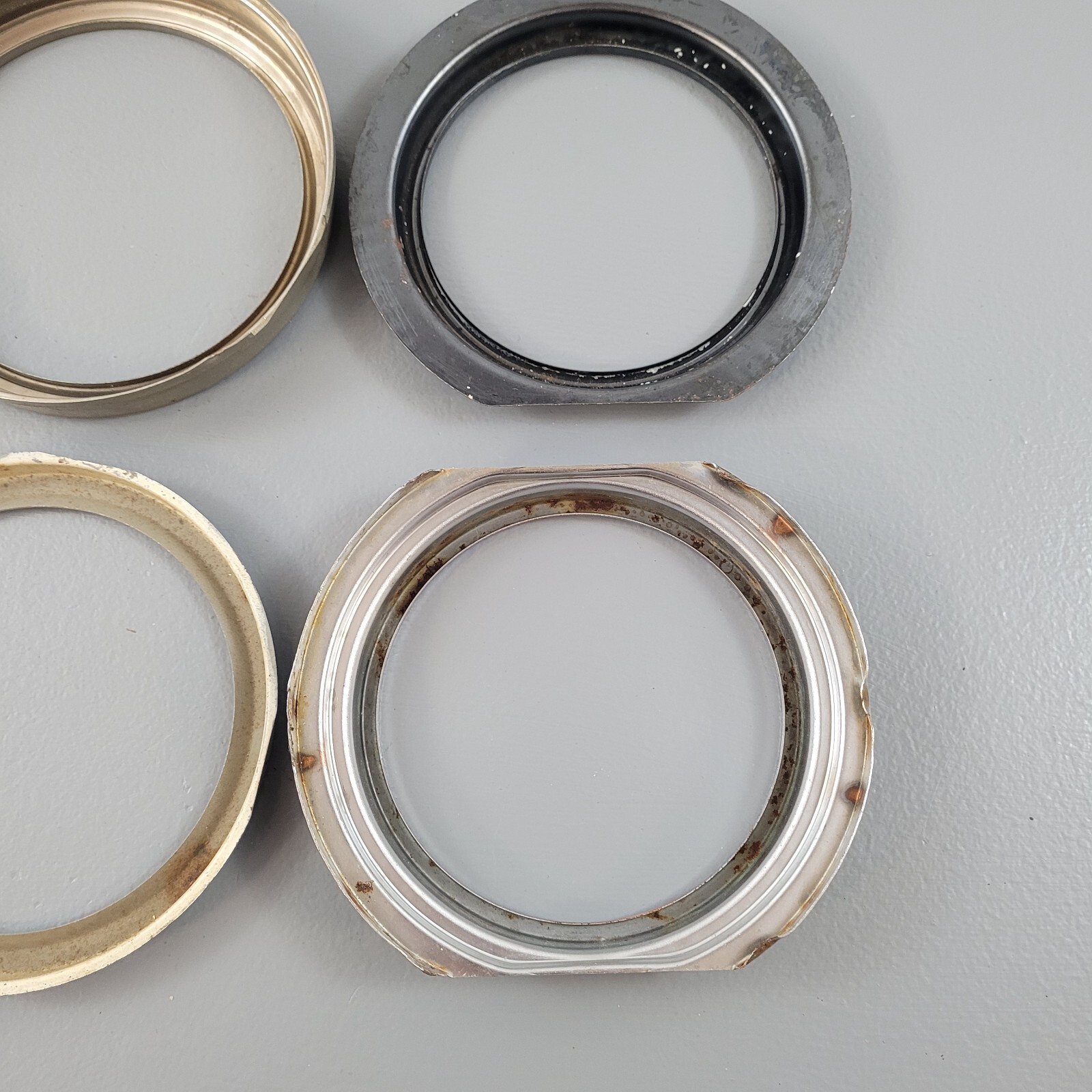 Lot of 6 Vintage Dash Gauge Trim Bezel Rings Ford Chevy Dodge Rat Rod