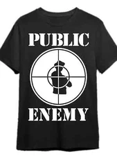 Public Enemy Logo Cotton T-Shirt | Large Men's Pure Cotton Short Sleeved