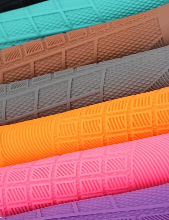 ODI Slip on Waffle Ribbed Grips Flangeless BMX MTB Bar Ends Pink - Image 2 of 4