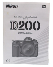 Nikon D200 DSLR Manuale Istruzioni Guida in Spagnolo 210 Pagine Dimensioni 6,5"x4,5"